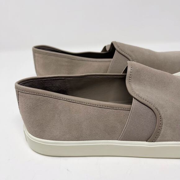 Vince Womens 9 Pebble Gray Suede Leather Haggai Slip On Sneaker Casual EUR 39 - Picture 3 of 12